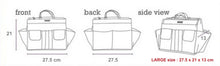Myliora Complete Features | Waterproof Handbag Organiser with Zip, LARGE Size