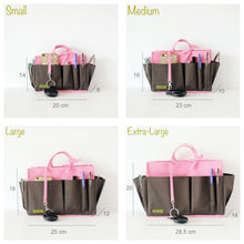 Myliora Original | Handbag Organiser Liner Bag Protector, Brown Pink, S M L XL Sizes