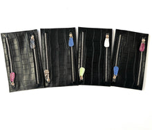 Multi Currency Croco Embossed Leather Wallet