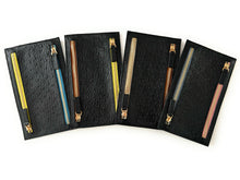 Multi currency Ostrich Leather Wallet - Travel Purse -  4 Zipped Compartments for different currencies - Four Coloured Zip to easy currency identification - myliora.com