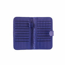 Bi-Fold Card Leather Wallet in Royal Blue | MYLIORA.COM