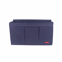 Large Book Tote Bag Organiser, Waterproof & Sturdy, Dark Blue 
