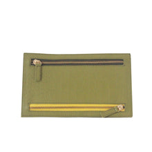 Croco Travel Wallet, Olive