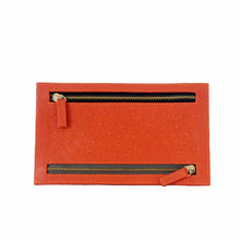 Multi-currency Wallet, 4 Zipped, Ostrich Leather