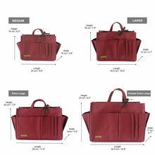 Myliora Original | Handbag Organiser Liner Bag Protector, Burgundy, M L XL XXL Sizes