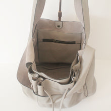 Hobo Genuine Leather Large Handbag, Grey
