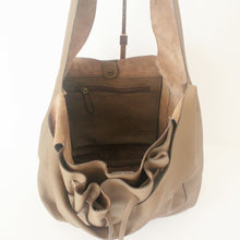 Hobo Genuine Leather Large Handbag, Taupe